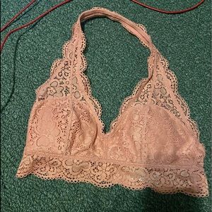 Aerie wildflower lace halter bralette